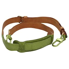 Louis Vuitton-LOUIS VUITTON Adjustable Shoulder Strap Leather 36.6""-44.1"" Beige Auth EC523-Beige
