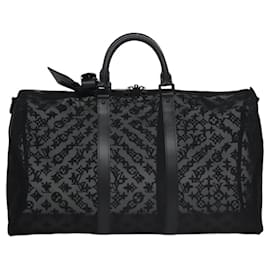 Louis Vuitton-LOUIS VUITTON Monogram See Through Keepall Bandouliere 50 M53971 LV Auth MY116SA-Black