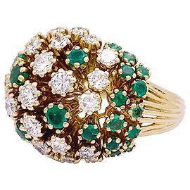 Patek Philippe ring in yellow gold, diamonds, emeralds. Other