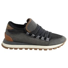 Brunello Cucinelli Graue Wildleder-Sneaker Grau