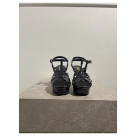 Saint Laurent-SAINT LAURENT Sandals T.EU 38 Patent leather-Grey