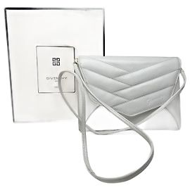 Bolsa de couro vintage Givenchy 4G branca Branco