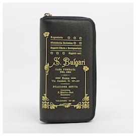 Bulgari-Bvlgari Collezione Weekend Leather Long Wallet-Black