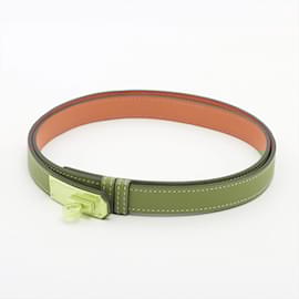 Hermès-Hermes Kelly Leather Belt-Brown