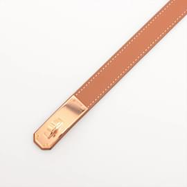 Hermès-Hermes Kelly Leather Belt-Brown