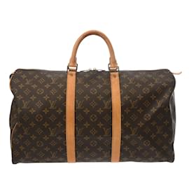 Louis Vuitton-Louis Vuitton Monogram Keepall 50 Boston Bag-Brown