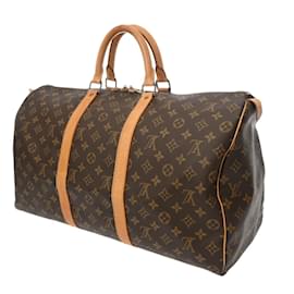 Louis Vuitton-Louis Vuitton Monogram Keepall 50 Boston Bag-Brown