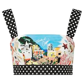 Dolce & Gabbana-Dolce & Gabbana Capri Printed Cotton Bra Top-Multiple colors