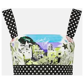 Dolce & Gabbana-Dolce & Gabbana Capri Printed Cotton Bra Top-Multiple colors