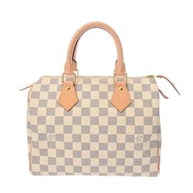 Louis Vuitton-Louis Vuitton Damier Azur Speedy 25 Handbag-White