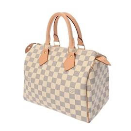 Louis Vuitton-Louis Vuitton Damier Azur Speedy 25 Handbag-White