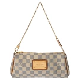 Louis Vuitton-Louis Vuitton Damier Azur Eva White Shoulder Bag-White