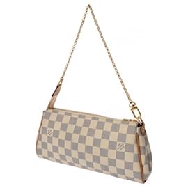 Louis Vuitton-Louis Vuitton Damier Azur Eva White Shoulder Bag-White