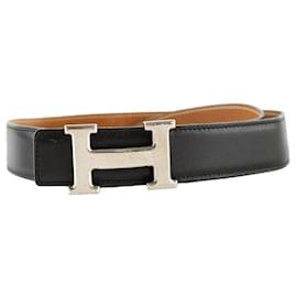 Hermès-Leather belt-Black