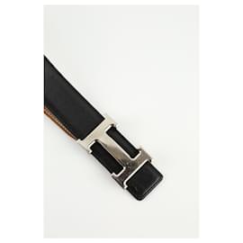 Hermès-Leather belt-Black