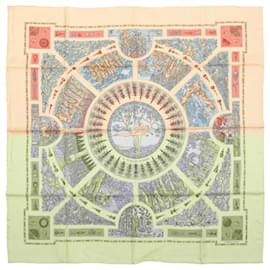 Hermès-Hermès Carré 90 "Le Songe de Poliphile" 100% Silk Scarf in Beige-Beige