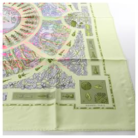 Hermès-Hermès Carré 90 "Le Songe de Poliphile" 100% Silk Scarf in Beige-Beige