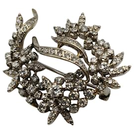 Autre Marque-Broche Oro Blanco y Brillantes-Other