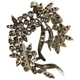Autre Marque-Broche Oro Blanco y Brillantes-Other
