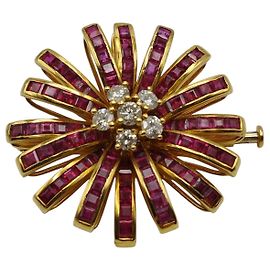 Autre Marque Broche de flor en oro amarillo Otro