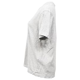 Ami-Ami Logo-Embossed Crewneck T-Shirt in Grey Cotton-Grey