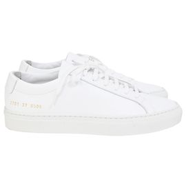 Autre Marque Baskets basses Achilles en cuir blanc de Common Projects Blanc Écru