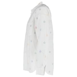 Comme Des Garcons-Chemise à manches longues imprimée d'étoiles Comme Des Garçons en coton blanc-Blanc