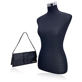 Jacquemus-Black Leather Le Long Bambino Structured Shoulder Bag-Black