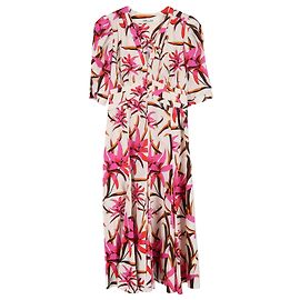 Vestido midi con estampado floral de Diane Von Furstenberg en algodón multicolor Multicolor