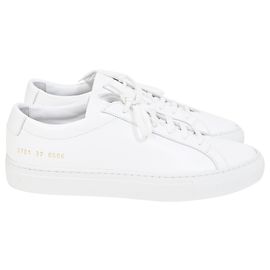 Autre Marque Common Projects Achilles Low-Top Sneakers aus weißem Leder Weiß Roh