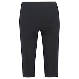 Totême- Totême High-Rise 3/4 pants in Black Wool-Black