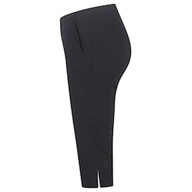Totême- Totême High-Rise 3/4 pants in Black Wool-Black