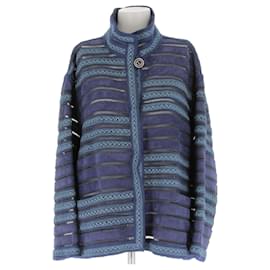 Autre Marque-NON SIGNE / UNSIGNED Jackets T.International M Fur-Navy blue