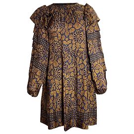 Abito Mini Floreale Emilia di Ulla Johnson in Viscosa Marrone Altro