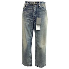 Balenciaga Mid-Rise Washed Tapered Jeans in Light Blue Denim Blue Light blue