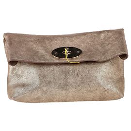 Sac à main Clemmie Twist Lock en cuir doré de Mulberry Doré