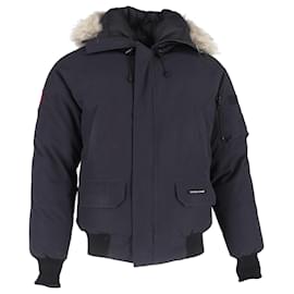 Canada Goose- Canada Goose Chiliwack  Fur Trim Bomber Jacket in Black Polyester-Black