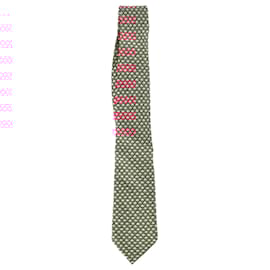 Hermès- Hermès Cloud Printed Necktie in Red Silk-Red