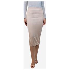 Fendi-Fendi Blush pinstripe midi skirt - size UK 10-Other