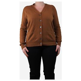 Crimson Beige Boyfriend-Cardigan - Größe L Braun