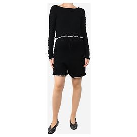 Alexander Mcqueen Schwarzes gerafftes Zweiteiler-Set - Größe UK 10 Schwarz