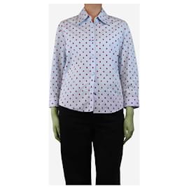 Gucci-Blue and white striped ladybird shirt - size UK 8-Blue