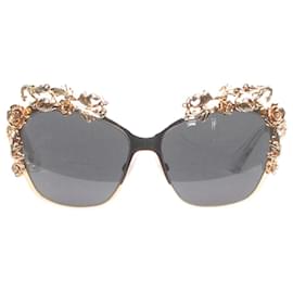 Dolce & Gabbana-Sicilian baroque gold sunglasses-Golden
