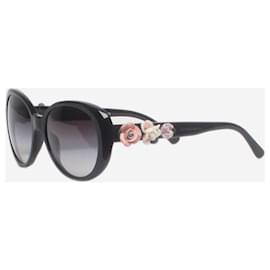 Dolce & Gabbana-Black oversized sunglasses-Black