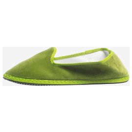 Autre Marque Pantofole di velluto verde - taglia EU 38 Verde