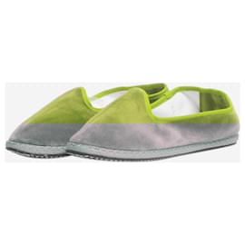 Autre Marque-Green velvet slippers - size EU 38-Green