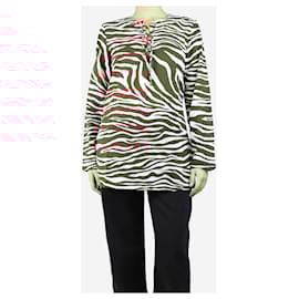 Michael Kors-Brown and white zebra print kaftan - size M-Brown