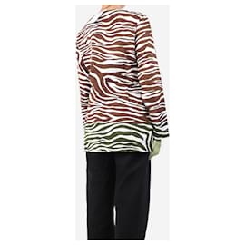 Michael Kors-Brown and white zebra print kaftan - size M-Brown