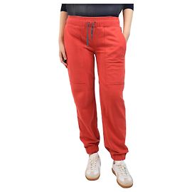 Brunello Cucinelli Calças de moletom vermelhas com punhos - tamanho UK 8 Vermelho
