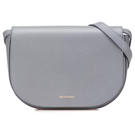Balenciaga-Balenciaga Gray Leather Ville Day S Crossbody-Brown
